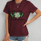 Lucky Clover Round Neck Short Sleeve T-Shirt