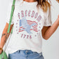 Women's Full Size FREEDOM 1776 Graphic Tee