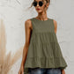 Round Neck Tiered Tank