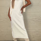 Turtleneck Dropped Shoulder Sweater and Midi Dress Sweater Set