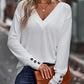 Full Size V-Neck Long Sleeve Top