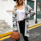 Printed Long Sleeve Cardigan with Pocket