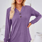 Notched Long Sleeve T-Shirt