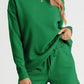 Round Neck Dropped Shoulder Top and Shorts Set