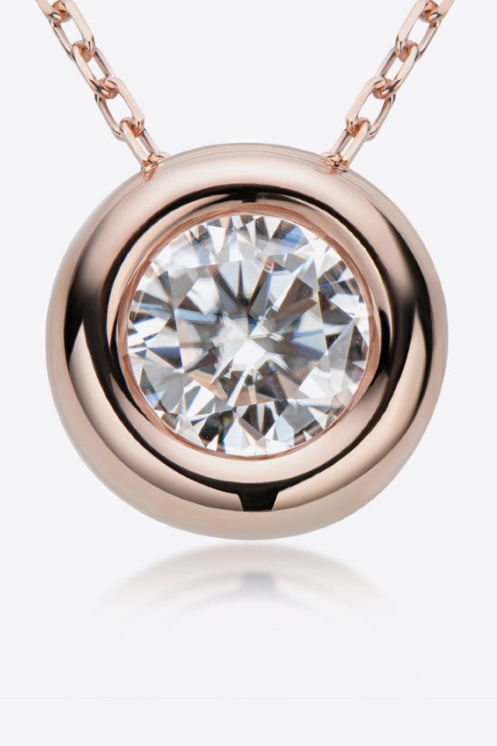 1 Carat Moissanite Pendant 925 Sterling Silver Necklace