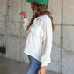 Love Cozy Stuff Ribbed Collared Neck Button Up Jacket