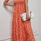 Women's Polka Dot Smocked Tiered Sleeveless Dress