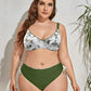 Sammi Plus Size Printed V-Neck Drawstring Bikini Set