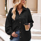 Collared Neck Dropped Shoulder Shirt