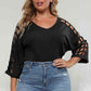 3/4 Sleeve Cutout Detail Top