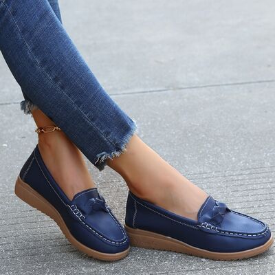 Yasmin Weave Wedge Heeled Loafers