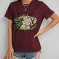 Lucky Clover Round Neck Short Sleeve T-Shirt