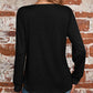 Ruched Square Neck Long Sleeve T-Shirt