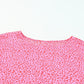Malibu Dreams KENZIEMEA Leopard Smocked Flounce Sleeve Blouse