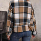 Plaid Collared Neck Long Sleeve Jacket