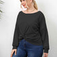 Plus Size Twisted Drop Shoulder T-Shirt