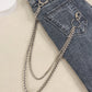 Women's Double-Layered Metal Chain Belt