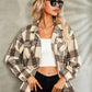 Plaid Button Down Collared Jacket