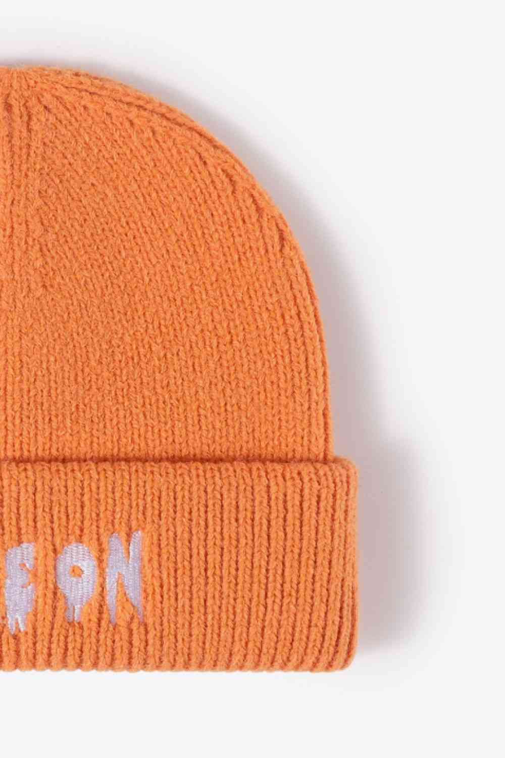 BeanieHatz COME ON Embroidered Cuff Knit Beanie