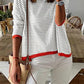 Striped Round Neck Drop Shoulder T-Shirt