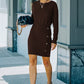 Women's Chloe Dropped Shoulder Button Trim Mini Dress