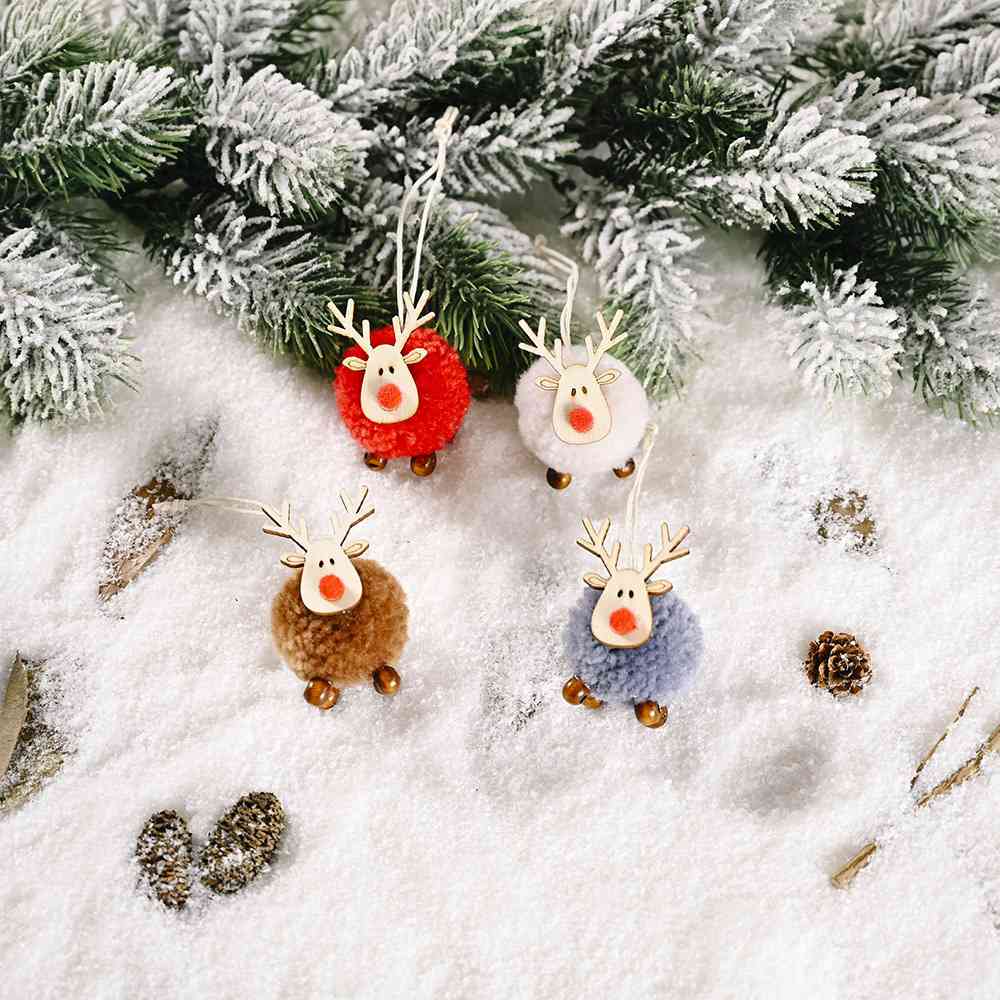 4-Piece Reindeer Hanging Christmas Widgets