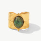 18K Women's Gold-Plated Wide Open Ring