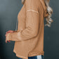Dropped Shoulder Buttoned Hoodie