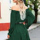 Frill Off-Shoulder Flounce Sleeve Dress