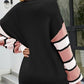Color Block V-Neck Dropped Shoulder Sweater