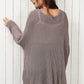 Beautiful Browns Round Neck High-Low Sweater 🦋