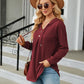 Full Size Long Sleeve Hooded Blouse