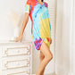 Double Take Tie-Dye V-Neck Twisted Dress
