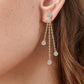 1.2 Carat Moissanite Layered Chain Earrings