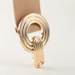 Women's Geometric Buckle Elastic Wide Belt