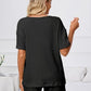 Notched Short Sleeve and Shorts Lounge Set