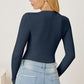 Adryane Jay Zip Up Long Sleeve Bodysuit