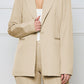 HANNAH MEA Full Size Long Sleeve Blazer and Shorts Set