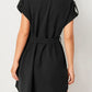 Tied Notched Short Sleeve Dress