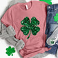 Lucky Clover Sequin Round Neck T-Shirt