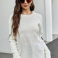 Hannah Lea Round Neck Dropped Shoulder Sweater 🦋