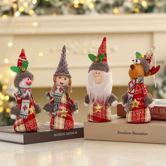 Assorted 2-Piece Christmas Doll Hanging Widgets Ornaments