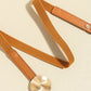 Black, Caramel, or Ivory One Size PU Leather Belt