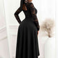 Full Size Lace High-Low V-Neck Dress