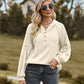 Full Size Cable-Knit Dropped Shoulder Hoodie