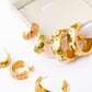 Stainless Steel 18K Gold Plated Ring Shape C-Hoop Earrings