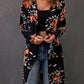 Printed Open Front Longline Cardigan