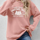 Christmas Themed Round Neck Graphic Long Sleeve Sweatshirt