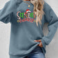 CHRISTMAS THEMED Letter Graphic Round Neck Long Sleeve Sweatshirt