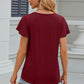 V-Neck Flutter Sleeve T-Shirt